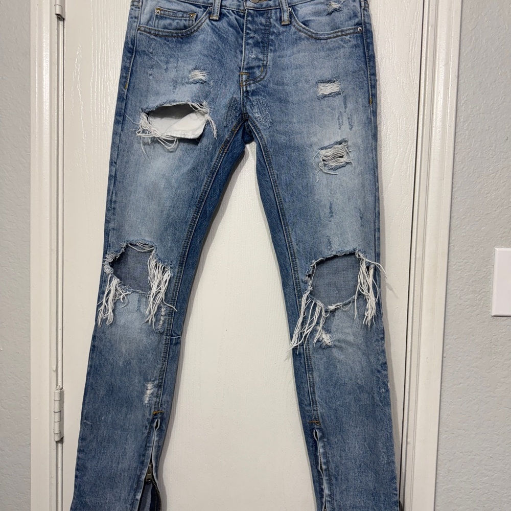 MNML Skinny Blue Distressed Denim